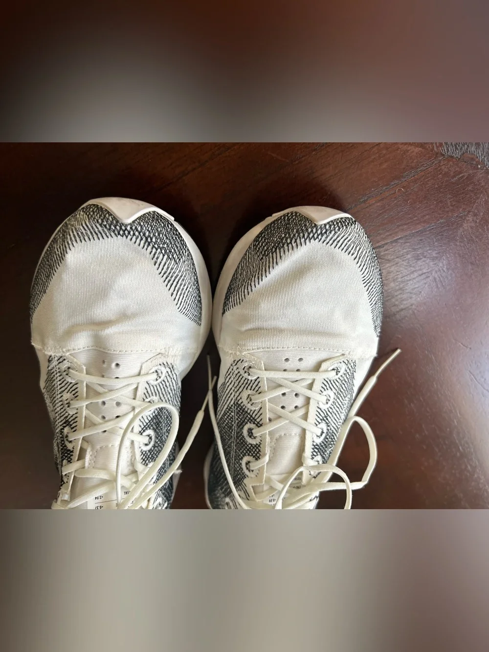 Allbirds x adidas White Sneakers with Black Graphic Accents size 7.5